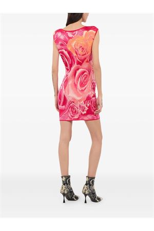 Mini Dress With Garden Rose Print ROBERTO CAVALLI | UKM102MI01102500